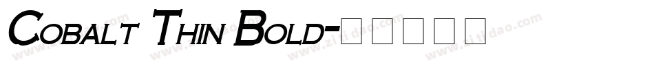 Cobalt Thin Bold字体转换